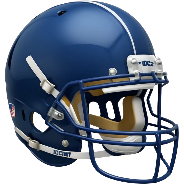 College football player helmet in Dark blue color emoji