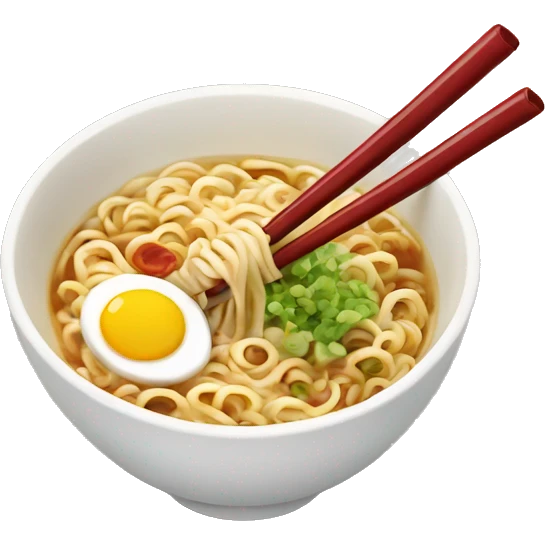 Japanese ramen and chopsticks  emoji