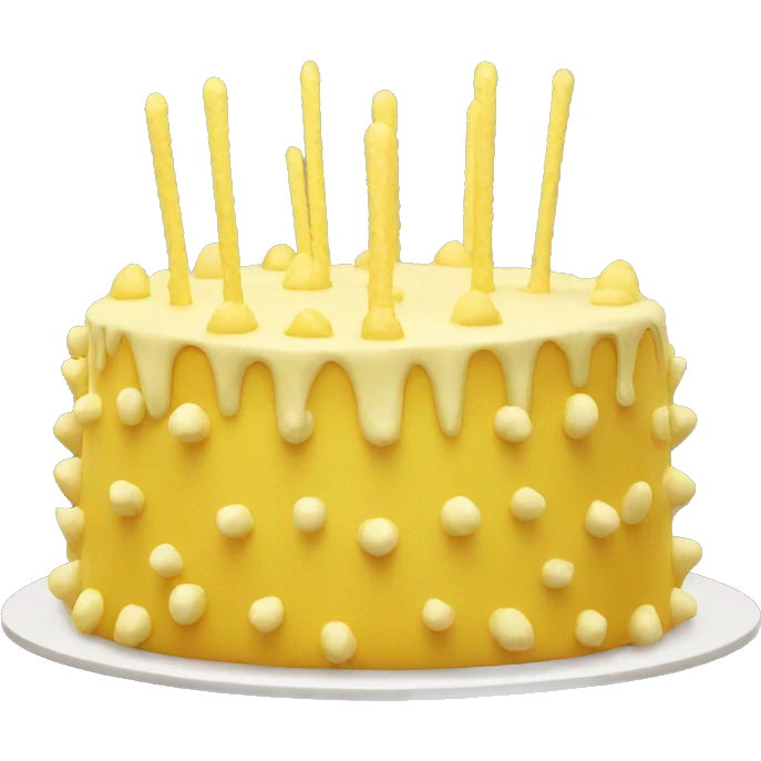 Yellow Spiky Cake emoji