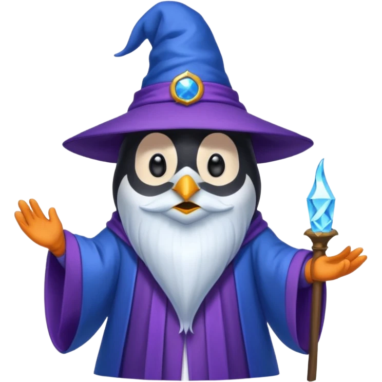 Penguin Wizard emoji