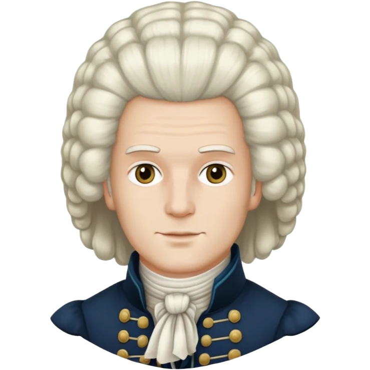 18th century colonial powdered wig emoji
