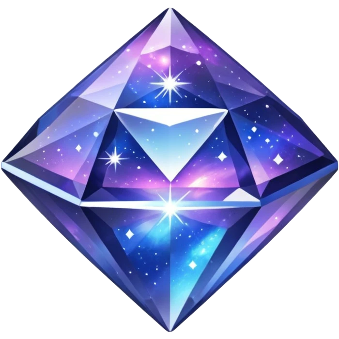 Galaxy within a diamond emoji