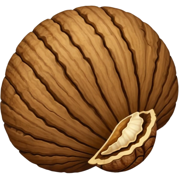 walnut with shell emoji