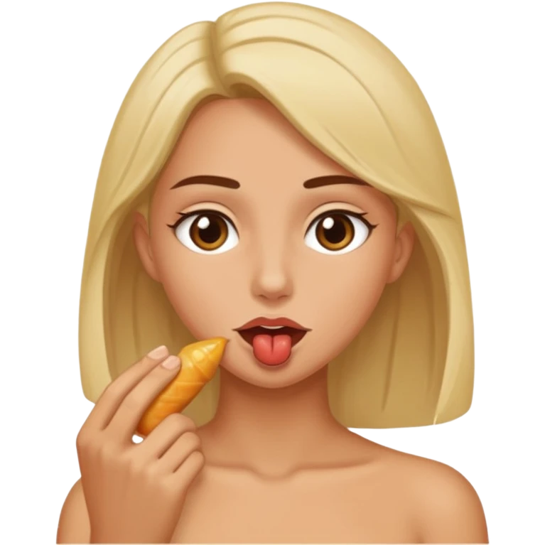 girl emoji sucking the dick of a man emoji