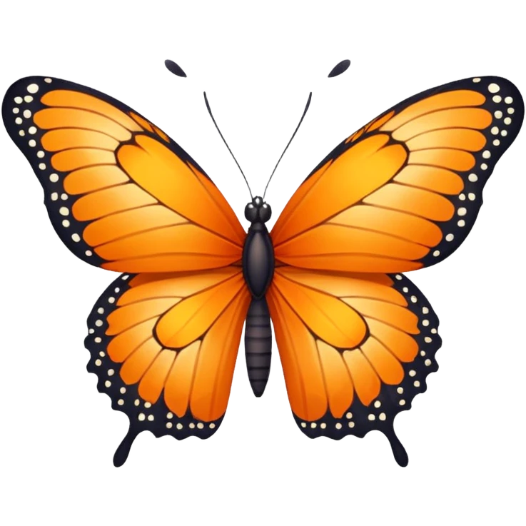 orange butterfly emoji