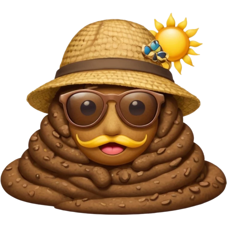 Poop with summer vibes emoji