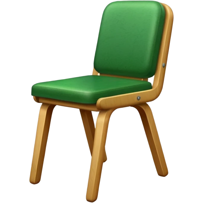 a chair with a green seat emoji