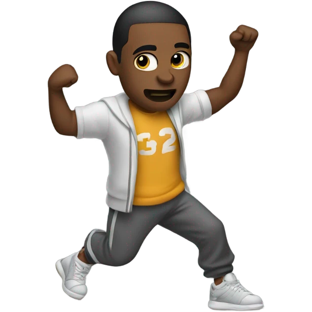 Guy hitting griddy emoji