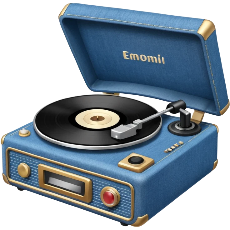 Denim record player emoji