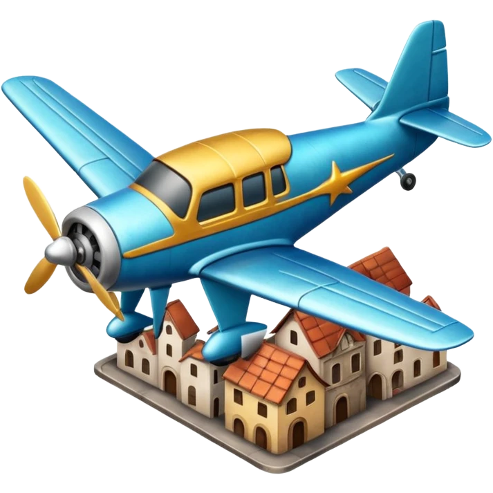 small size plane old town emoji