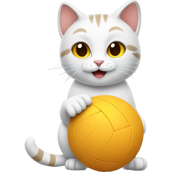 Cat playing volleyball emoji