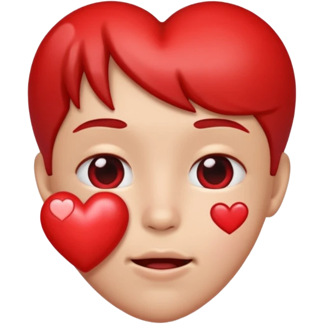 Drooling face holding heart emoji