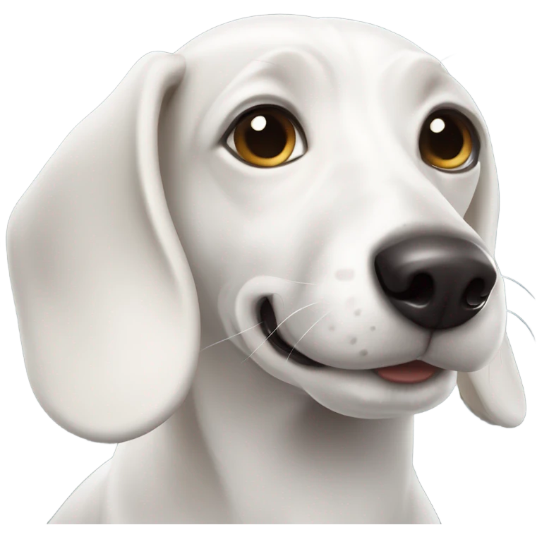 White dachshund with husky  emoji