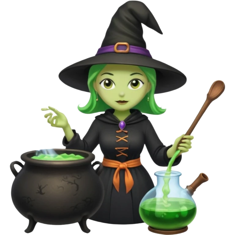 green witch cooking potion emoji