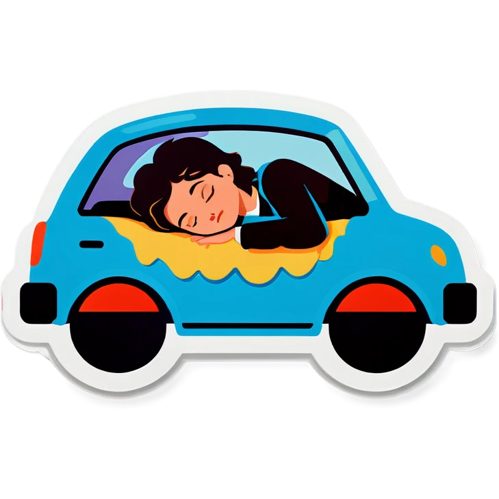 Sleeping in a car emoji