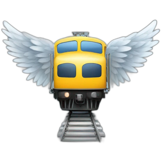 train with wings emoji