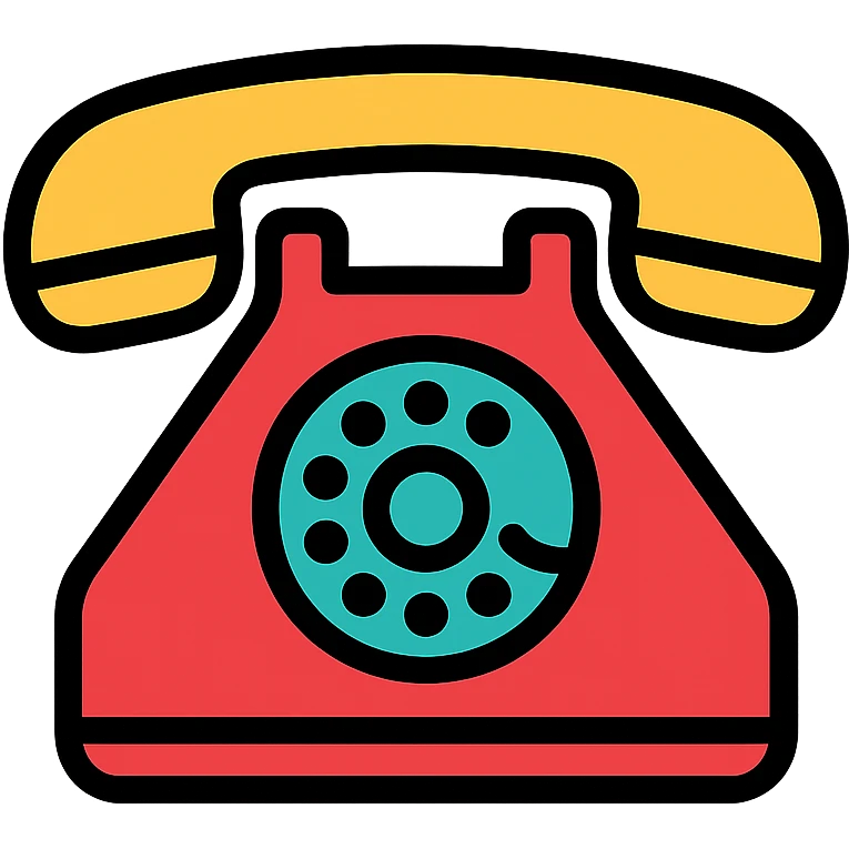 classic rotary telephone 3D icon style emoji