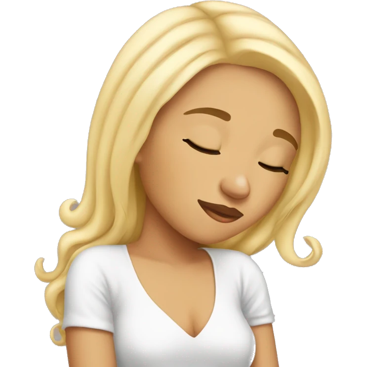 Beauty girl sleeping  emoji