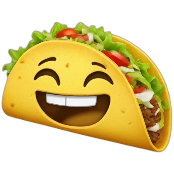 laughing taco emoji