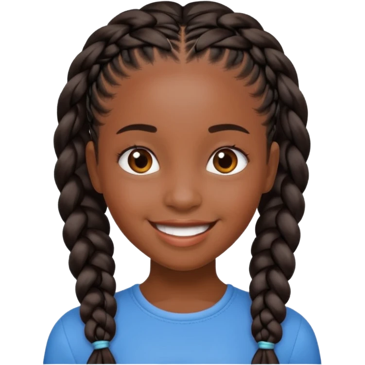 black girl with braids emoji
