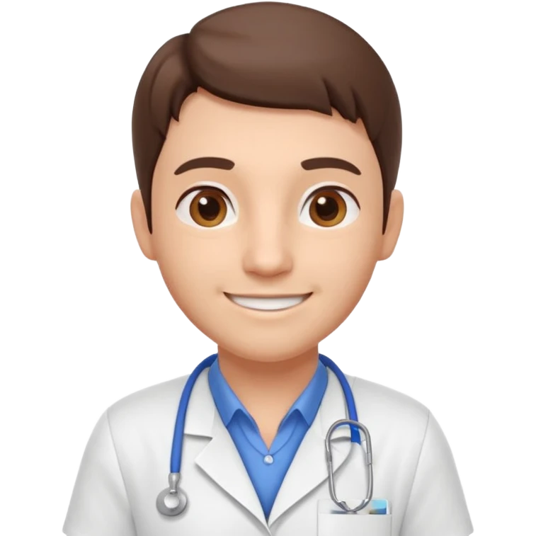 pharmacist portrait, head and shoulders only, wearing a pharmacy apron, casual outfit, friendly smile, retail pharmacy vibe, 3D cartoon, mobile game icon style, clean background, no text, no watermark emoji
