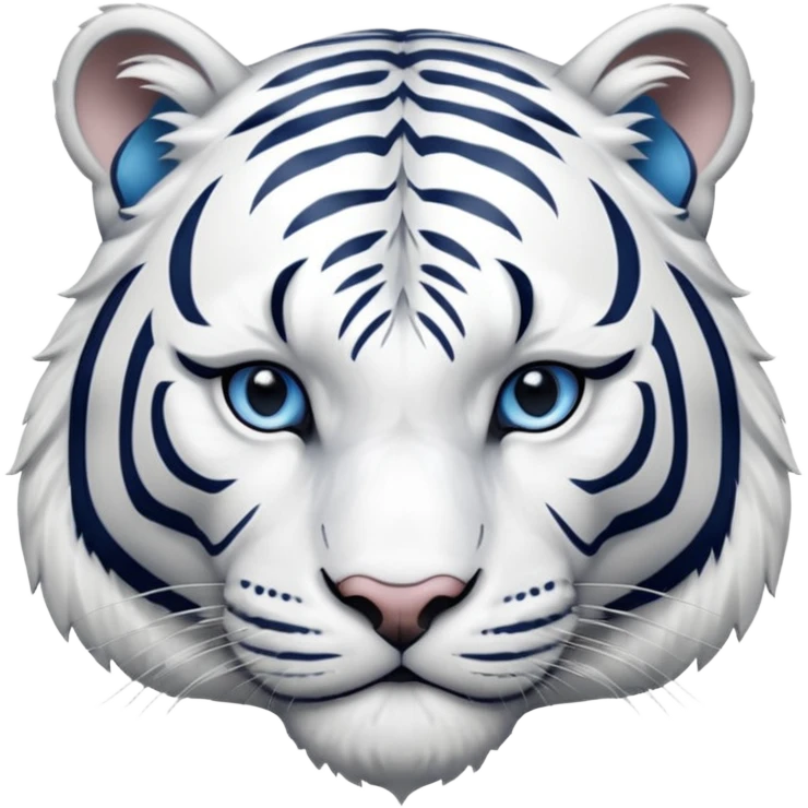 White tiger blue eyes emoji