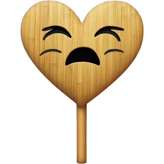 black Heart stabbed with a bamboo emoji