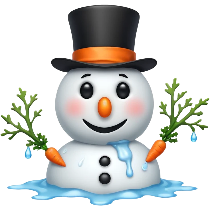 melting snowman emoji
