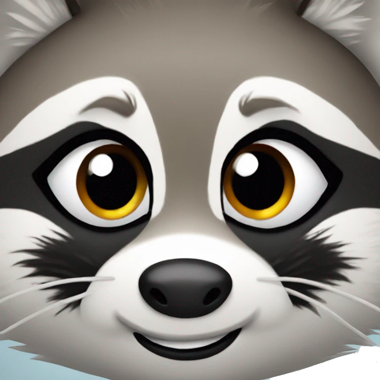 Cheeky racoon face  emoji