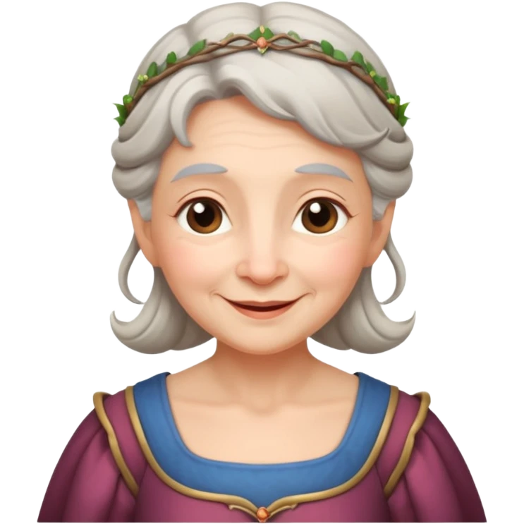 The kind and amiable grandmother in medieval fairy tales emoji