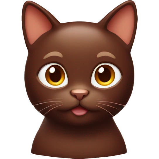 Chocolate cat emoji