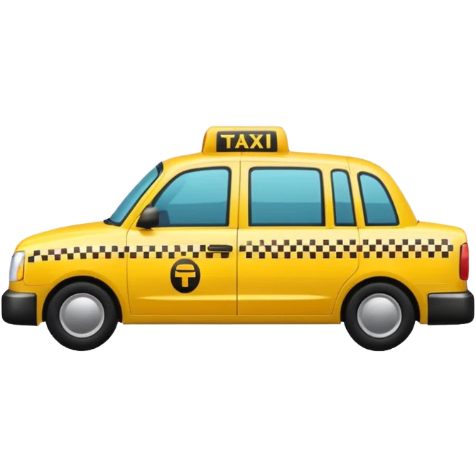 Paper sticker yellow taxi nyc emoji