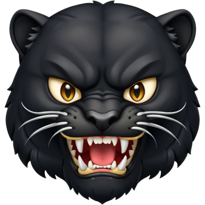 angry panther animal emoji
