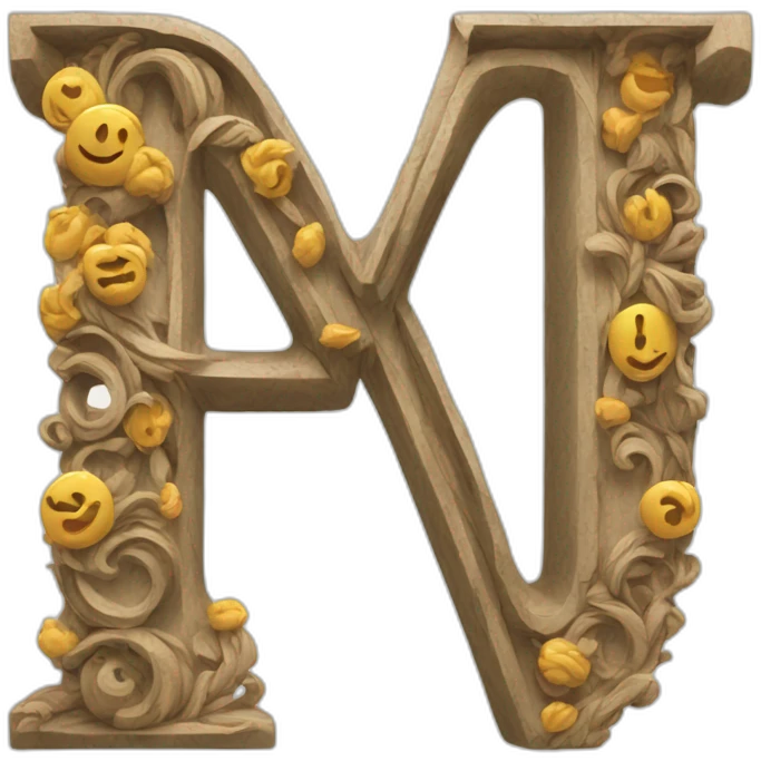 Typography letter emoji