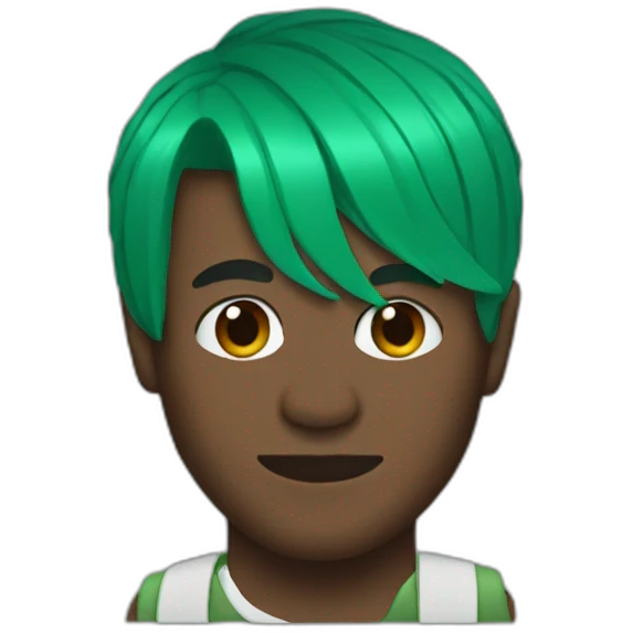 Frank ocean with green hair emoji