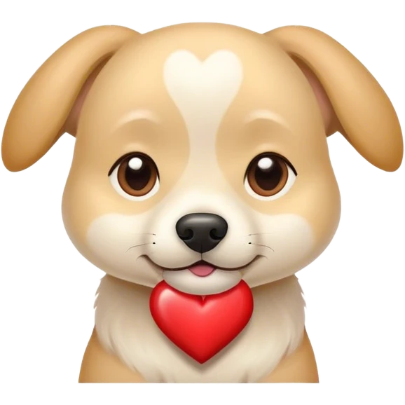 Valentine dog emoji