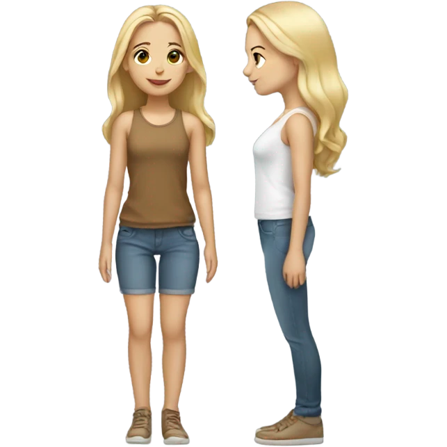 beautiful daughter, full body, white, blonde or light brown hair  emoji