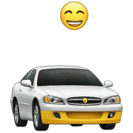 Future car going on the road emoji