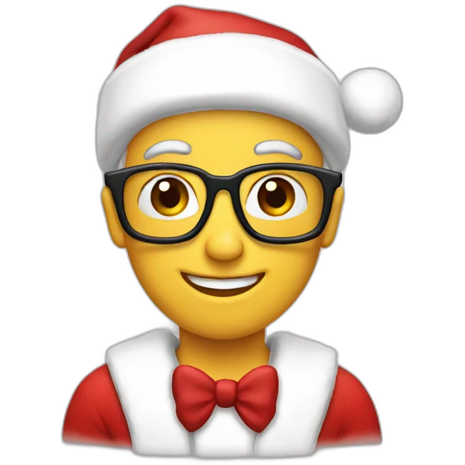 Santa nerd emoji