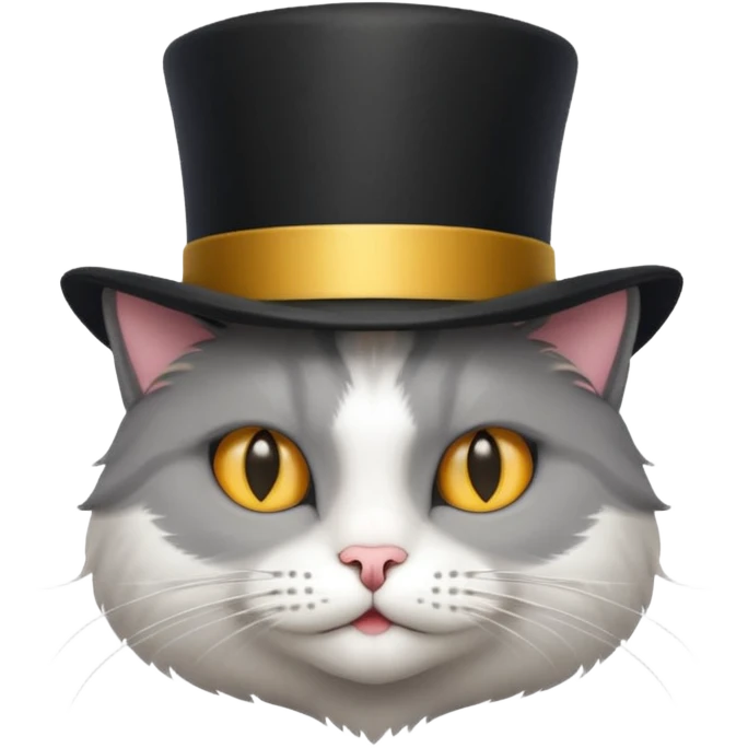 cat wearing a tophat emoji
