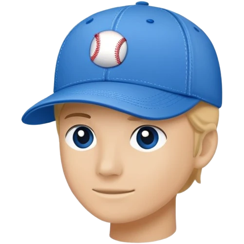 baseball cap with a simple logo on the front panel emoji