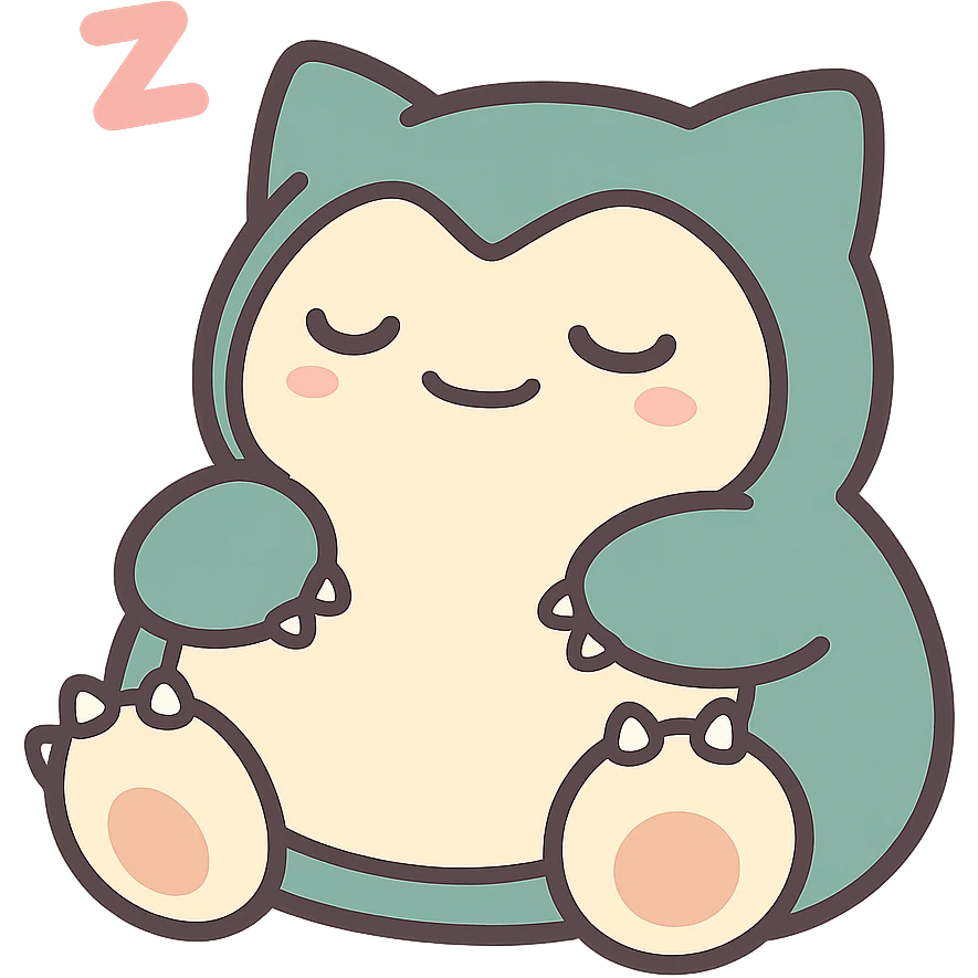 snorlax sleeping chibi style emoji emoji