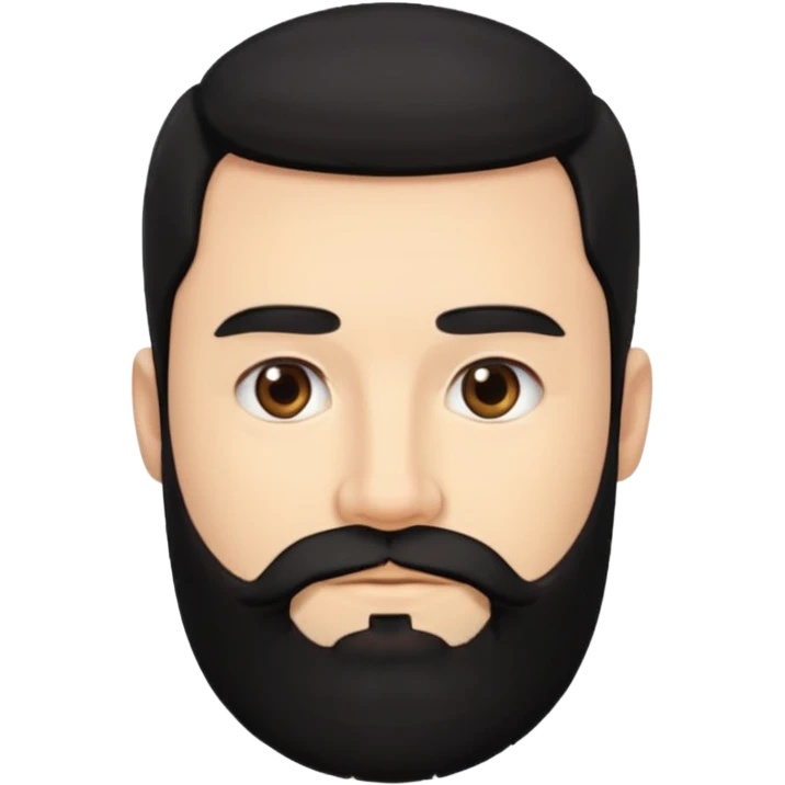 35 yaş sakallı siyah saç beyaz ten erkek emoji