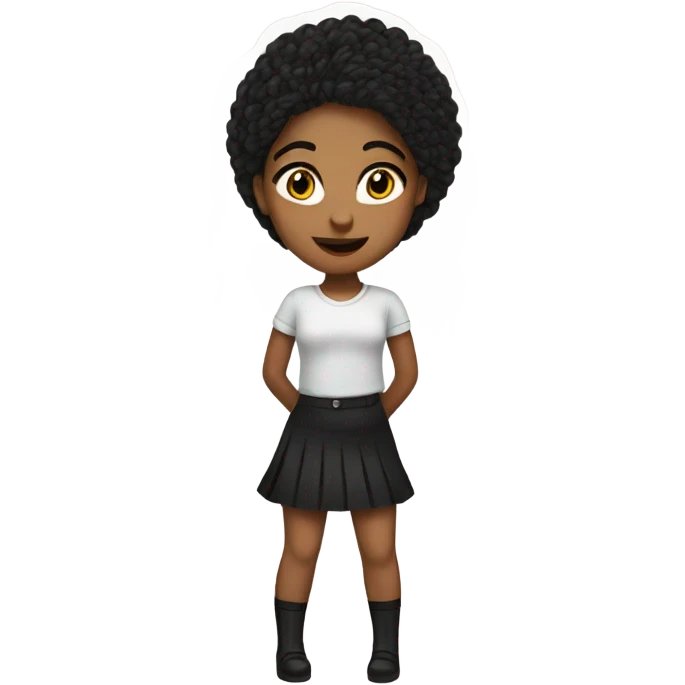 Girl in pencil skirt with fishnet stockings emoji