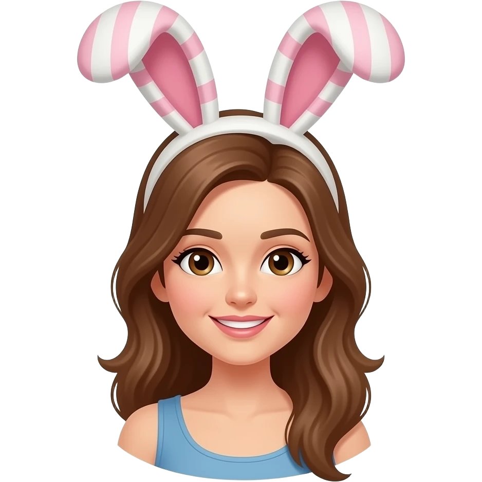 Woman wearing Easter bonnet emoji