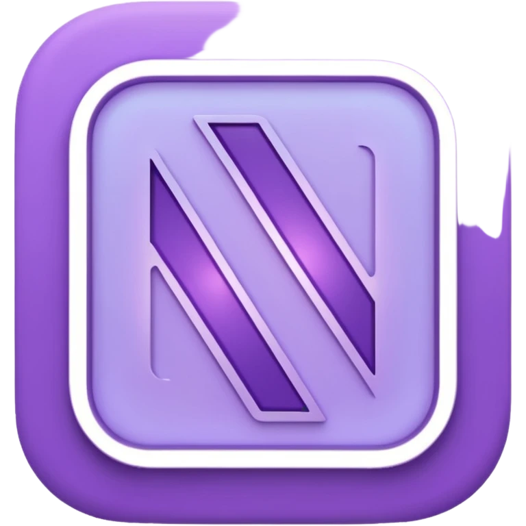 Netflix aesthetic "N" logo in pastel purple with illuminated outline emoji