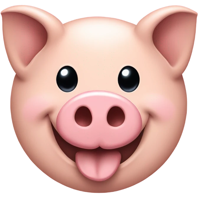 A smiley with a pig nose emoji