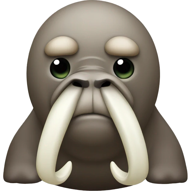 Angry walrus with big tusk  emoji
