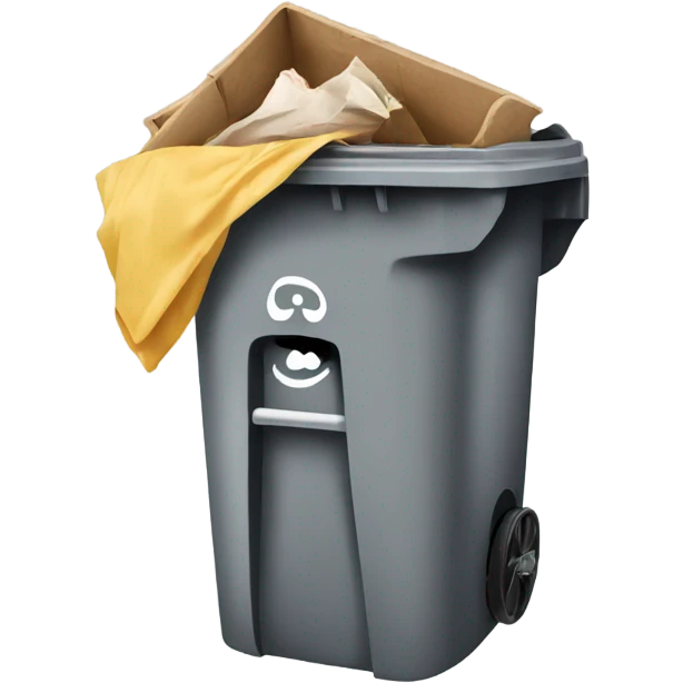 Trash bin with garbage inside🗑️ emoji