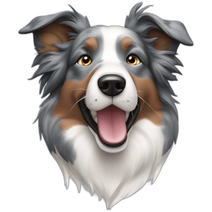 Blue merle Border collie emoji